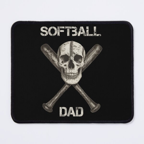Item preview, Softball Dad Skull and Bones designed and sold by Yogimeister.
