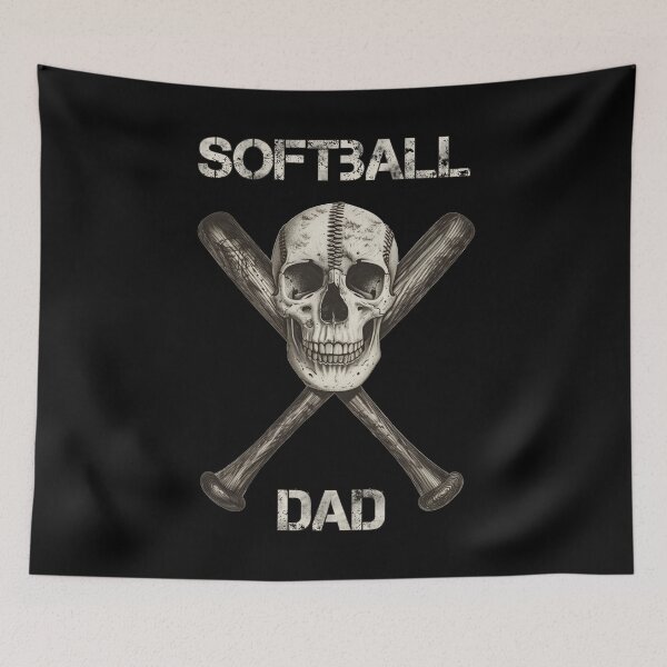 Item preview, Softball Dad Skull and Bones designed and sold by Yogimeister.