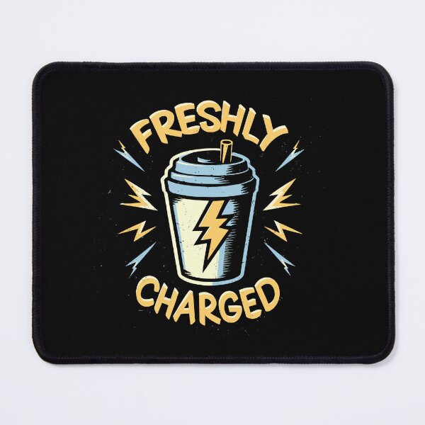 Item preview, Freshly Charged awake coffee caffeine energised buzz designed and sold by w1ckerman.
