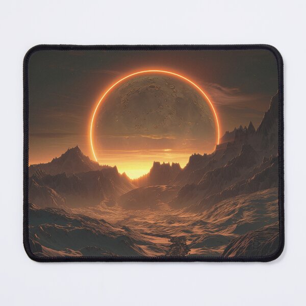 Item preview, Eclipse Over Alien Mountain Landscape designed and sold by palmyst.