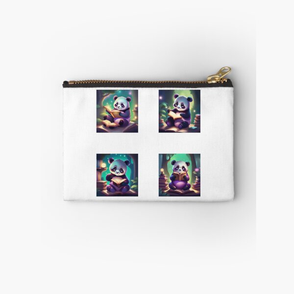 Item preview, Purple panda reading a book designed and sold by BigfeetLittlepaws.