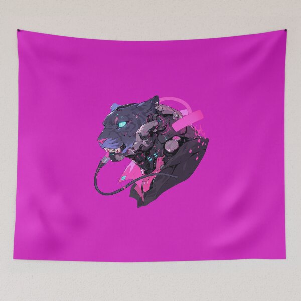 Item preview, Cyber Black Panther Futuristic Aesthetic Purple designed and sold by SMARTKIT  DESIGNAGENCY.