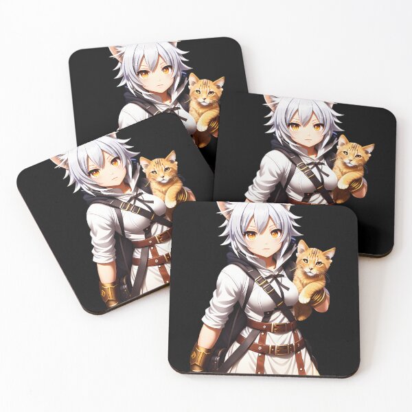 Item preview,  Manga Girl With Cat designed and sold by NadjaVirkkunen.