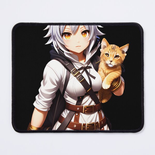 Item preview,  Manga Girl With Cat designed and sold by NadjaVirkkunen.