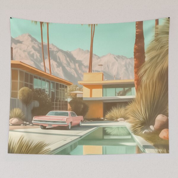Item preview, Pam Springs Vintage Bungalow designed and sold by Carinaprint.