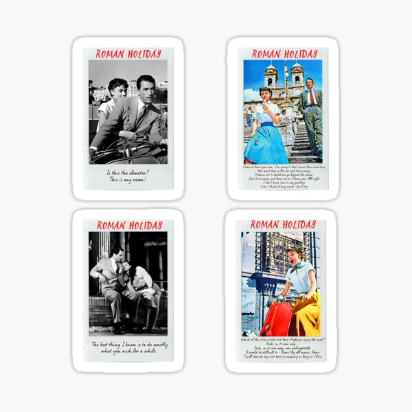 Item preview, Roman Holiday Film Sticker Set / T Shirt designed and sold by Designsleashed.