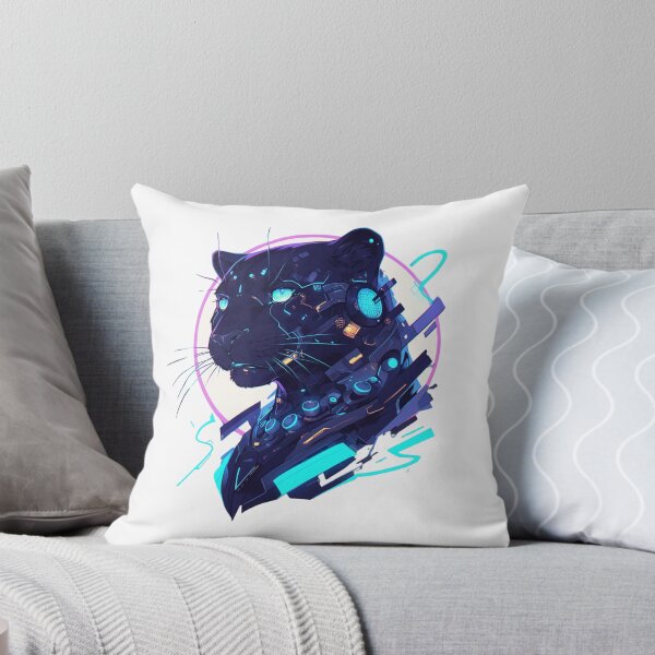 Item preview, Cyber Black Panther Futuristic Aesthetic Purple Gaming Aesthetic designed and sold by SMARTKIT  DESIGNAGENCY.