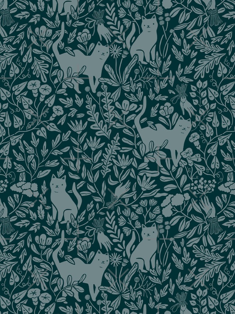 Aperçu 4 sur 4. Coque iPhone avec l'œuvre Chats victoriens et plantes d'été créée et vendue par kostolom3000.