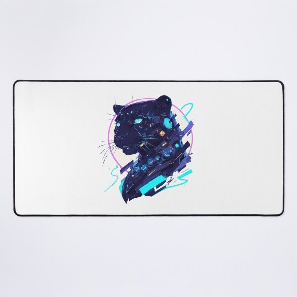 Item preview, Cyber Black Panther Futuristic Aesthetic Purple Gaming Aesthetic designed and sold by SMARTKIT DESIGNAGENCY.