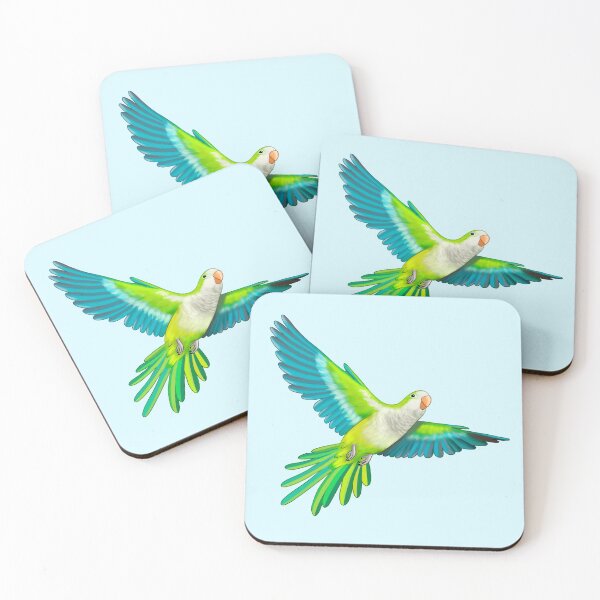Item preview, Flying Quaker Parrot designed and sold by LittleBeaksArt.