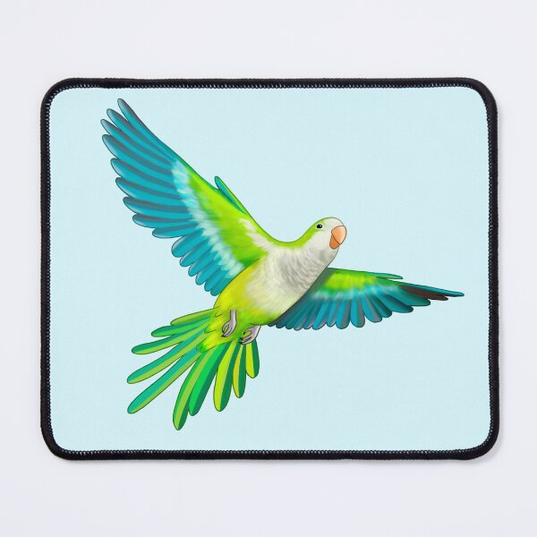 Item preview, Flying Quaker Parrot designed and sold by LittleBeaksArt.
