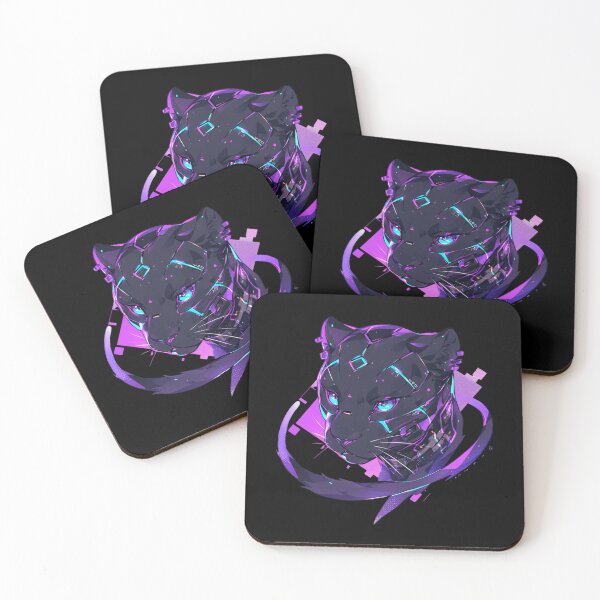 Item preview, Cyber Black Panther Futuristic Aesthetic Purple designed and sold by SMARTKIT  DESIGNAGENCY.