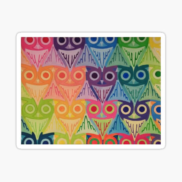 Item preview, Rainbow Illusion Owls designed and sold by Little-Ghosts.