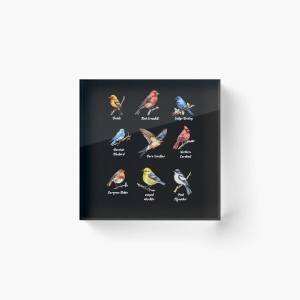 Item preview, Garden Birds Oriole-Red Crossbill-Indigo Bunting-Mountain BlueBird-Barn Swallow designed and sold by DavidBriot.