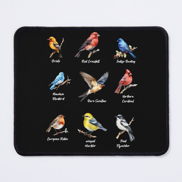Item preview, Garden Birds Oriole-Red Crossbill-Indigo Bunting-Mountain BlueBird-Barn Swallow designed and sold by DavidBriot.