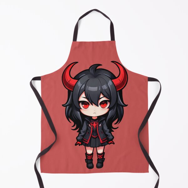 Item preview, Alt Girl Aesthetic - Black Hair Chibi Demon Girl designed and sold by MadnessEnvelope.