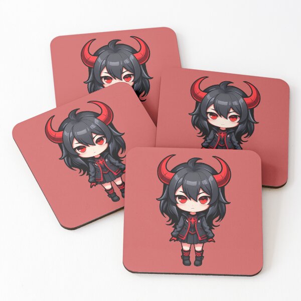 Item preview, Alt Girl Aesthetic - Black Hair Chibi Demon Girl designed and sold by MadnessEnvelope.