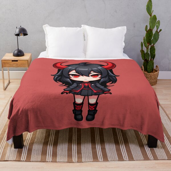 Item preview, Alt Girl Aesthetic - Black Hair Chibi Demon Girl designed and sold by MadnessEnvelope.
