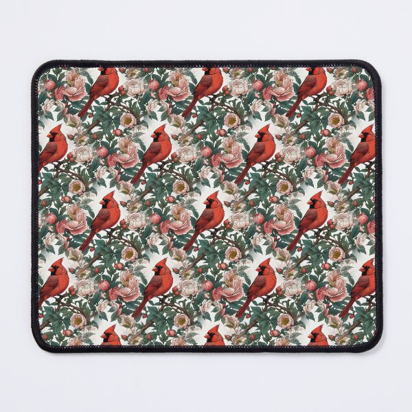 Item preview, Red Cardinal Bird and Peony Flower Pattern designed and sold by taiche.