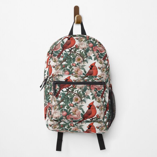 Item preview, Red Cardinal Bird and Peony Flower Pattern designed and sold by taiche.