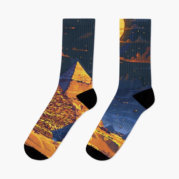 Item preview, Pyramids Of Giza At Night Pixel Art  designed and sold by SaintCurio.