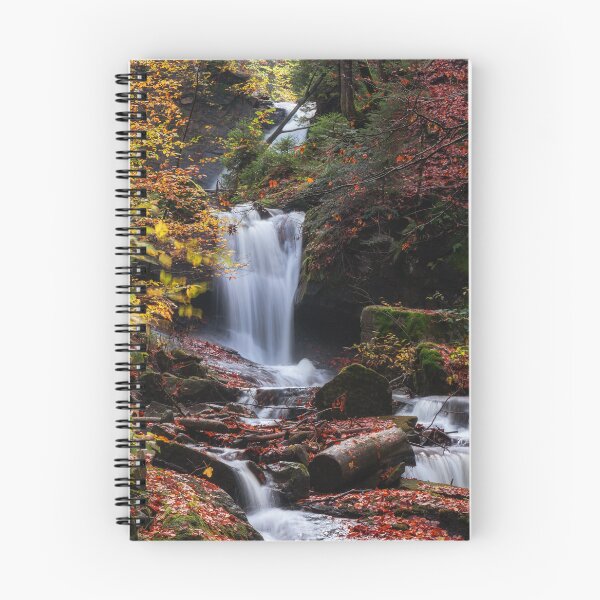 Item preview, Waterfall in the forest in autumn designed and sold by Elżbieta  Kaps.