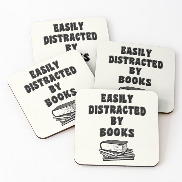 Item preview, Easily Distracted By Books designed and sold by stressedrodent.