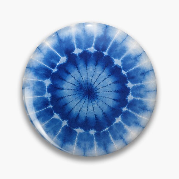 Item preview, Japanese Shibori Pattern blue circles designed and sold by patterncrow.