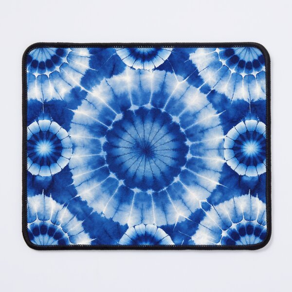 Item preview, Japanese Shibori Pattern blue circles designed and sold by patterncrow.