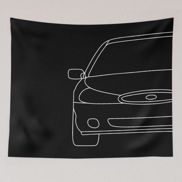 Item preview, Ford Mondeo Mk2 front squared white lined art designed and sold by EdimDesign.