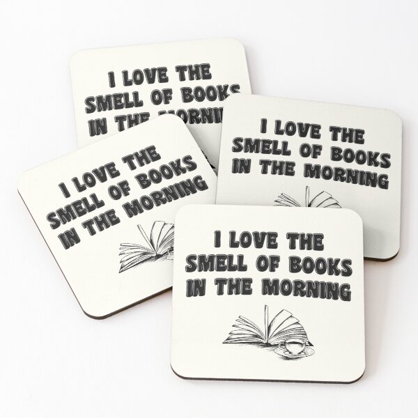 Item preview, I Love The Smell Of Books In The Morning designed and sold by stressedrodent.