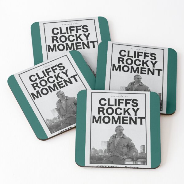 Item preview, Cliff's Rocky Moment poster designed and sold by WNKYNCheersPod.