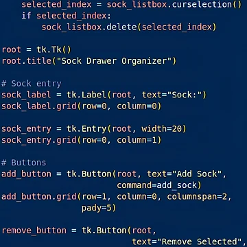 Aperçu de l'œuvre Code du programme Python bleu de CodingSocks