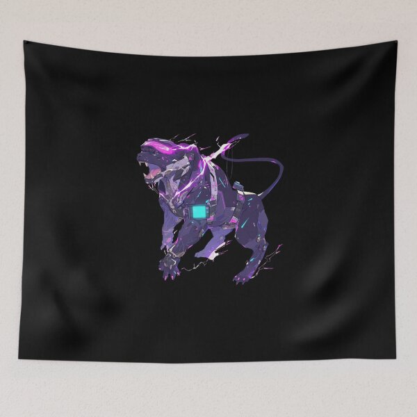 Item preview, Cyber Black Panther Futuristic Aesthetic Purple designed and sold by SMARTKIT  DESIGNAGENCY.
