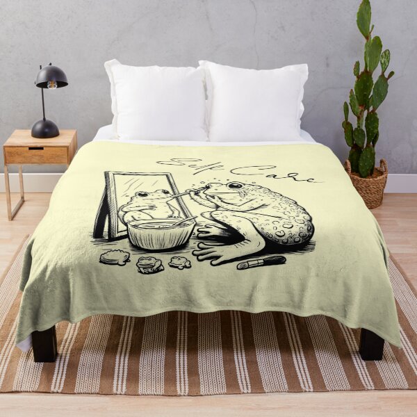 Item preview, Funny Frog Self Care, Funny, Cottagecore Frog, positive vibe designed and sold by FloraPlantTees.