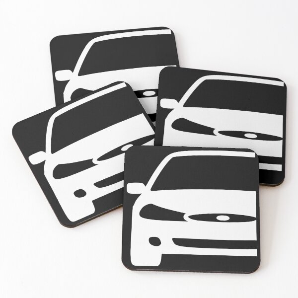 Item preview, Ford Mondeo Mk2 front squared white silhouette art designed and sold by EdimDesign.
