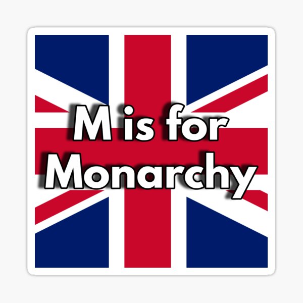 M is for Monarchy - Alphabet of Britishness Sticker