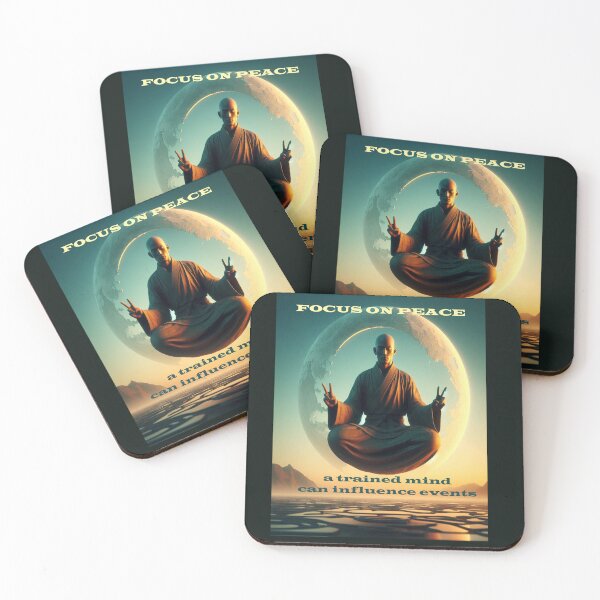 Item preview, Focus on peace, a trained mind can influence events designed and sold by Valérie Ozanon.