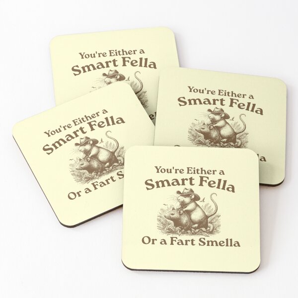 Item preview, You're Either a Smart Fella or a Fart Smella, Vintage, Rat Riding Cabybara Retro, Capybara 90s designed and sold by FloraPlantTees.