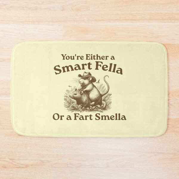 Item preview, You're Either a Smart Fella or a Fart Smella, Vintage, Rat Riding Cabybara Retro, Capybara 90s designed and sold by FloraPlantTees.