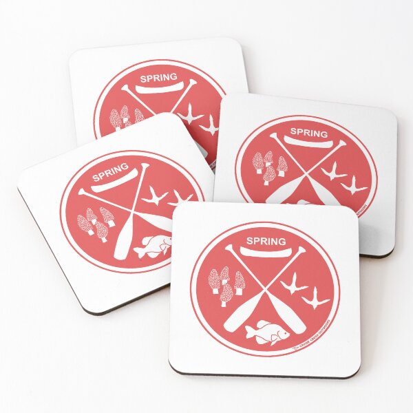 Item preview, Spring Grand Slam, Canoeing, Morels, Turkey, and Crappie, Rose and White designed and sold by CraneCreek.
