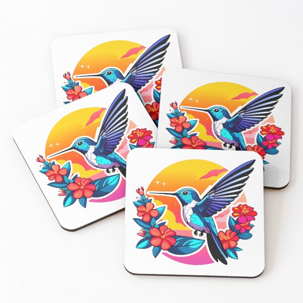Item preview, Hummingbird in flight with flower decoration designed and sold by AD-Digital-Art.