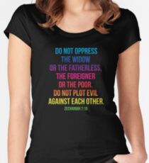 Do Not Oppress the Poor | Christian Design Women's Fitted Scoop T-Shirt