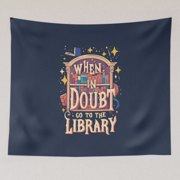 Item preview, When In Doubt Go To The Library - Cartoon - Fantasy designed and sold by Fenay Designs.