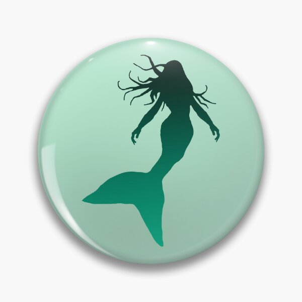 Item preview, Dark Seafoam Green Mermaid Silhouette of Mermaid Swimming designed and sold by Beachy.