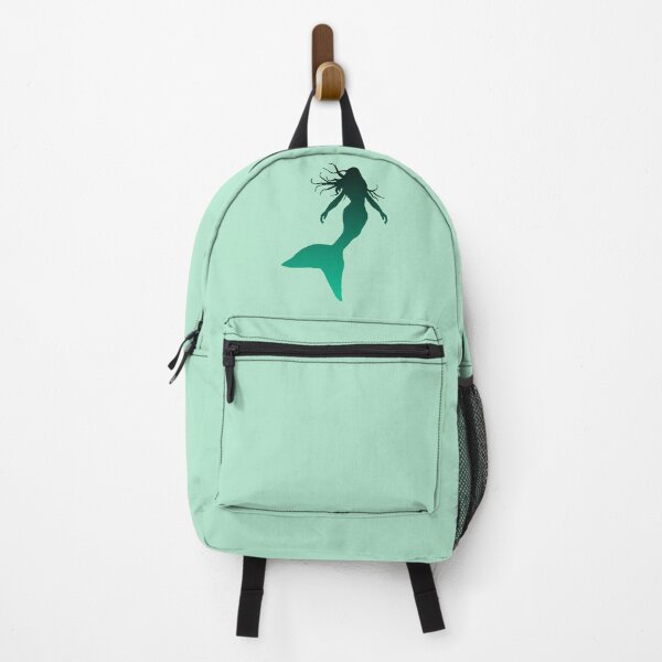 Item preview, Dark Seafoam Green Mermaid Silhouette of Mermaid Swimming designed and sold by Beachy.