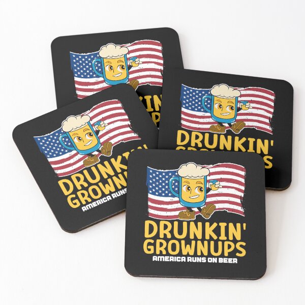 Item preview, Drunkin' grownups America runs on beer : Beer and Patriotism designed and sold by ImaginarStore.