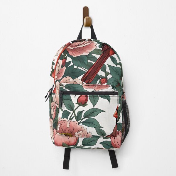 Item preview, Red Cardinal Bird and Peony Flowers designed and sold by taiche.