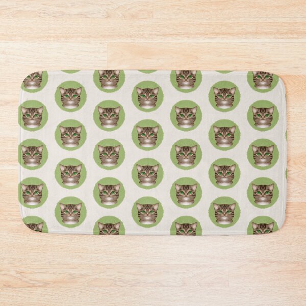 Item preview, Tabby cat with green eyes designed and sold by Illustra-Artium.