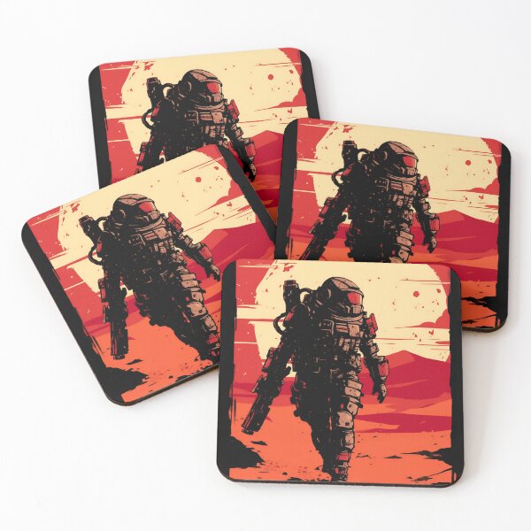 Item preview, Solitary Marine on Mars - Scifi designed and sold by Fenay Designs.